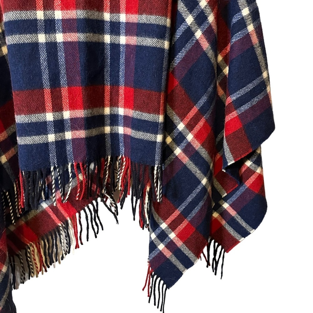 Brooks Brothers Red Fleece 100% Wool Wrap Cape Cardigan Made‎ in England - Picture 8 of 13